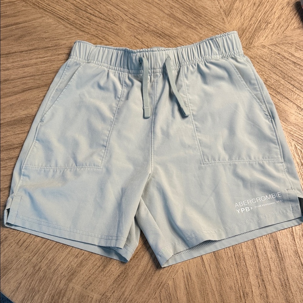 Abercrombie & Fitch Boy's Light Green Athletic Shorts
